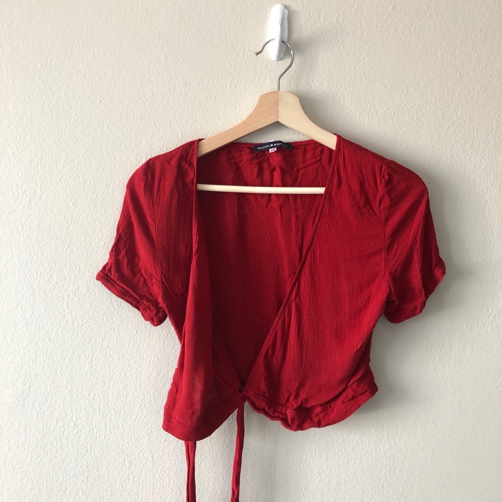Brandy Melville Wrap Crop Top